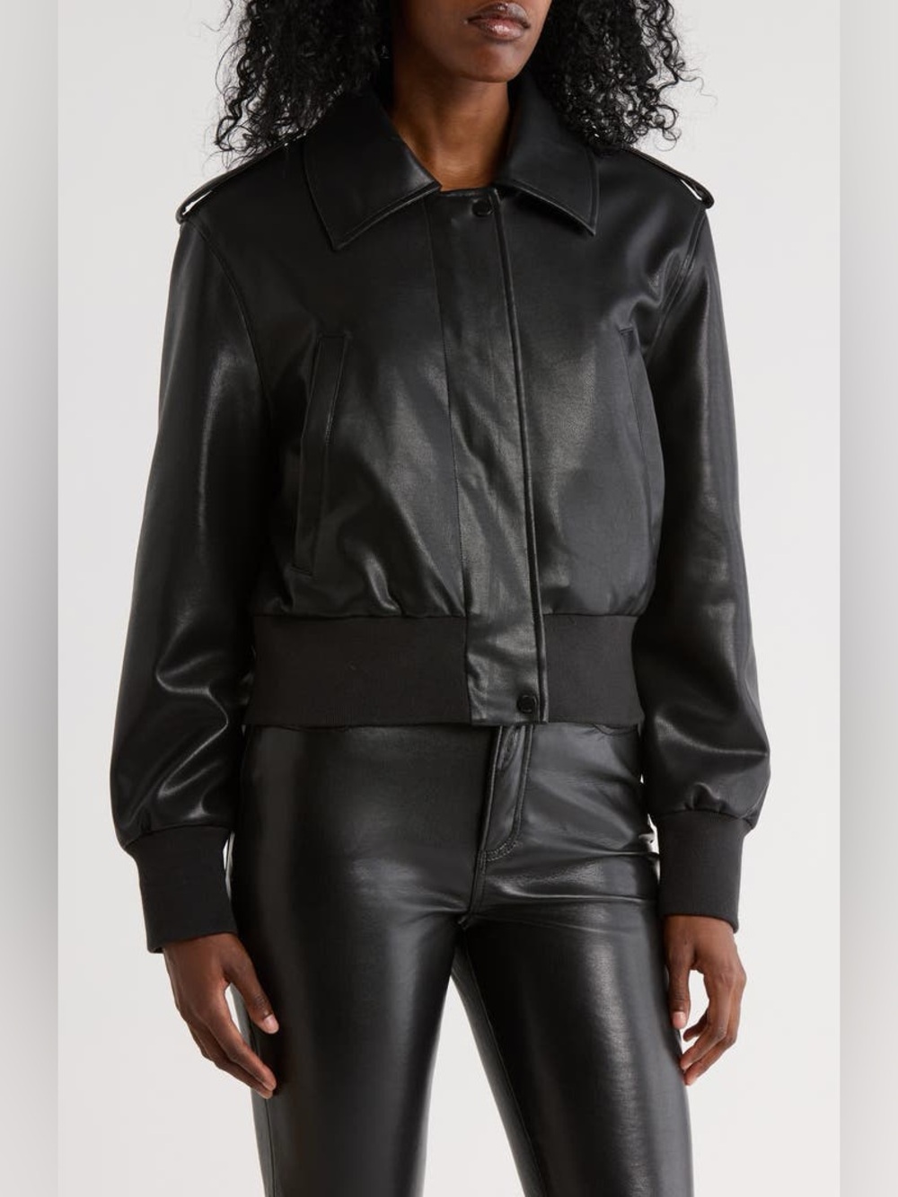 Waterproof Faux Leather Aviator Jacket